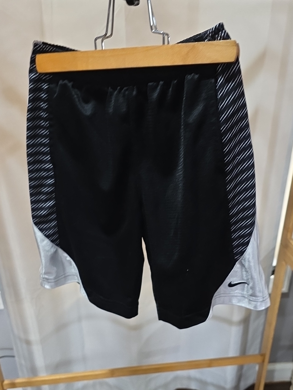 Nike Black and Gray Boys' Athletic Shorts